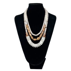 Serefina Rose & Clear Quartz Bohemian-Style, Multi-Strand Statement Necklace